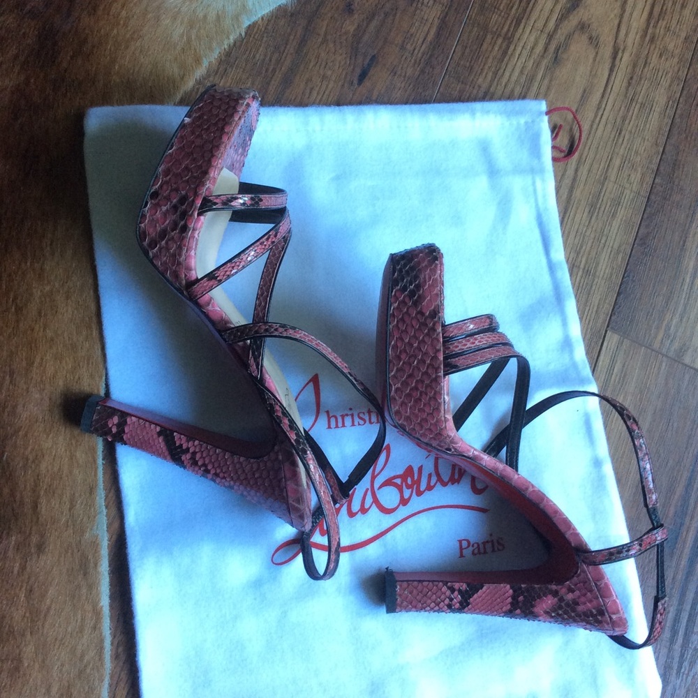 Christian Louboutin Python Snakeskin Sandals - image 6